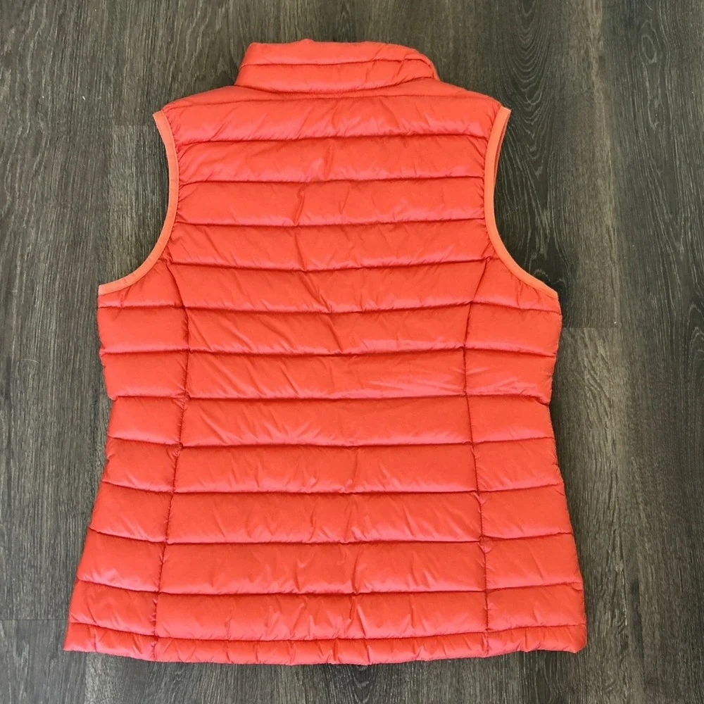 Ariat Ideal Down Vest Women S Orange Pink Quilted Packable Puffer Insulated MINT - Picture 7 of 8